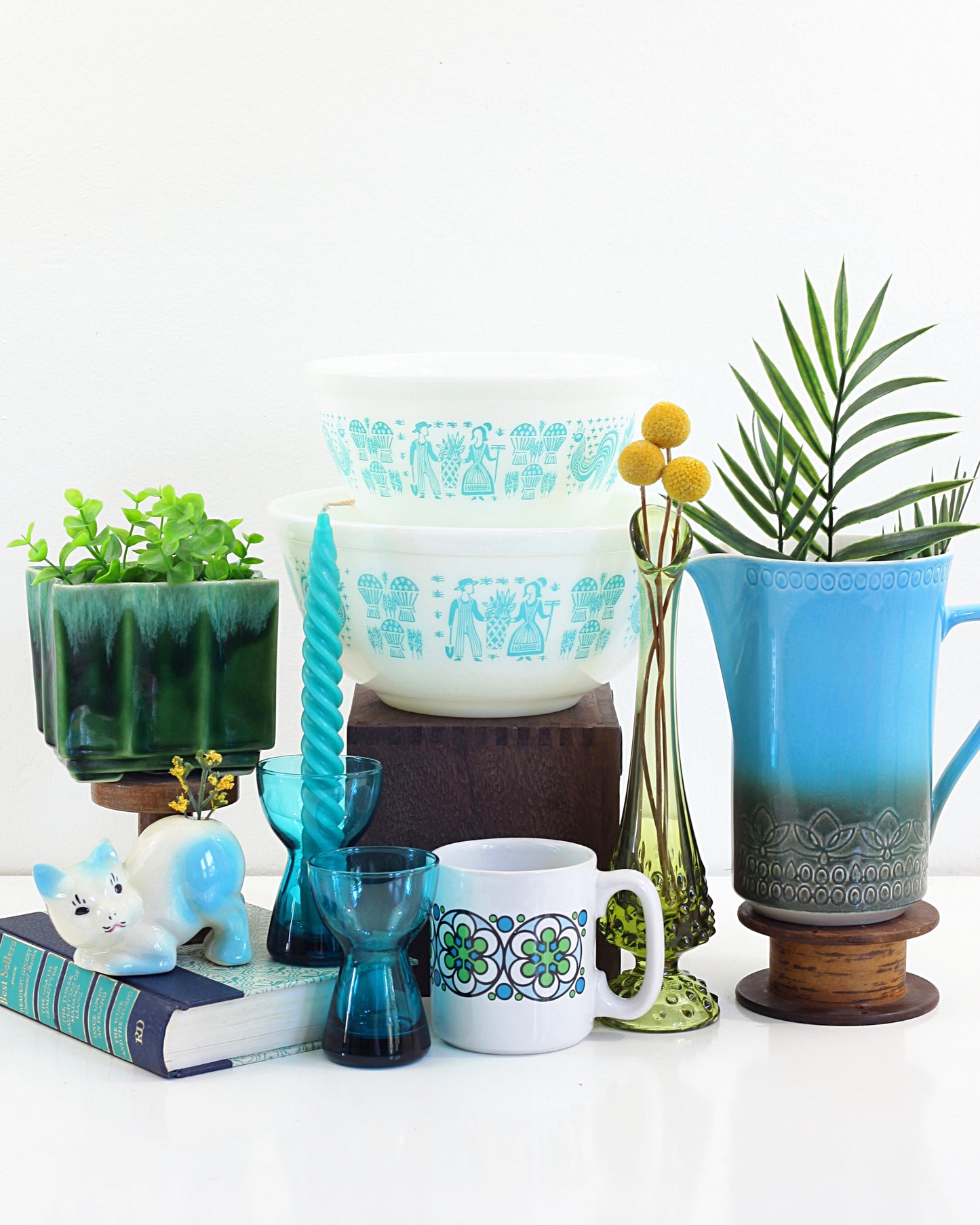 SOLD - Mid Century Syracuse Carefree Calypso Pitcher in Aruba