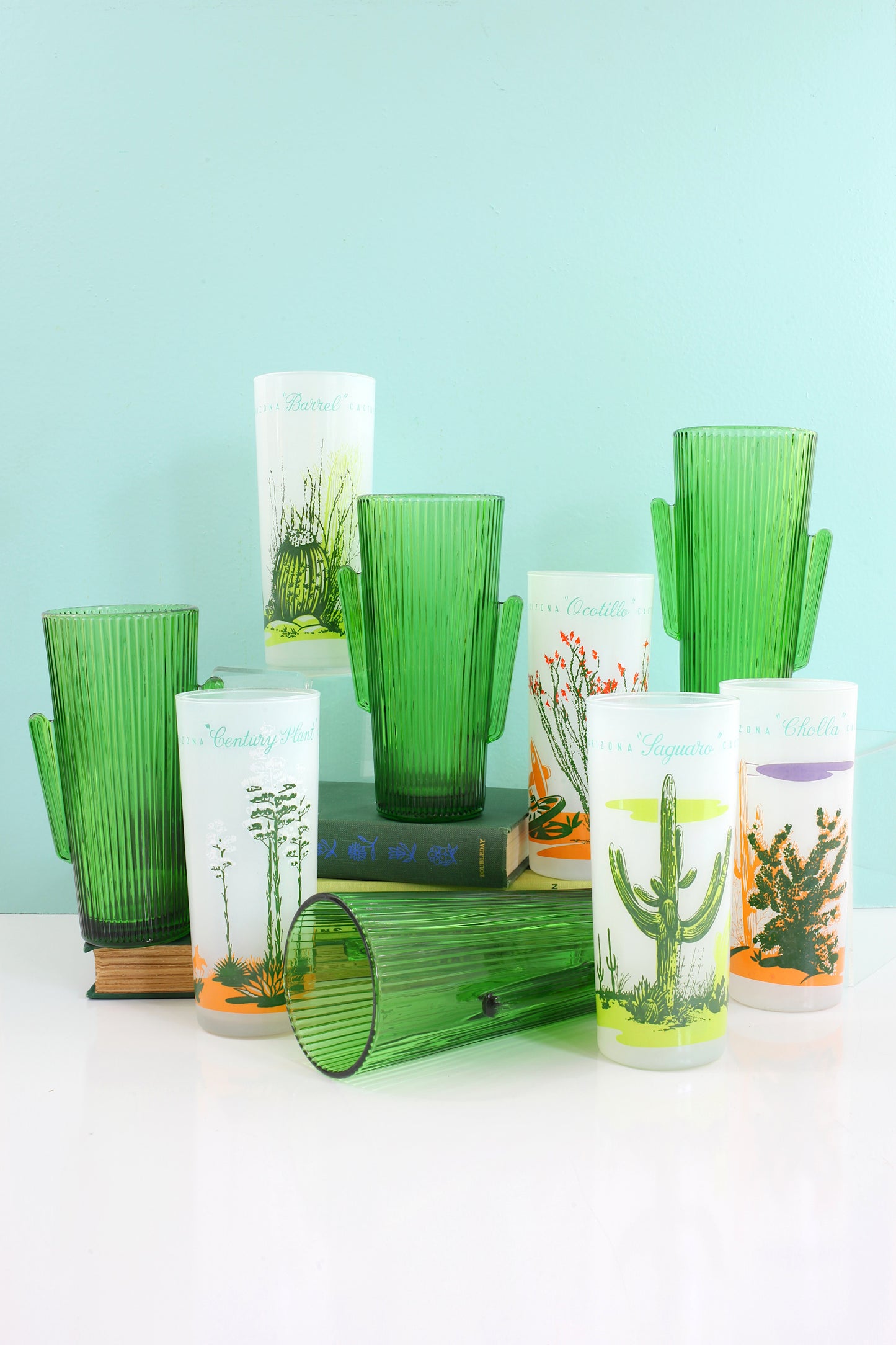 SOLD - Vintage Libbey Cactus Tumblers