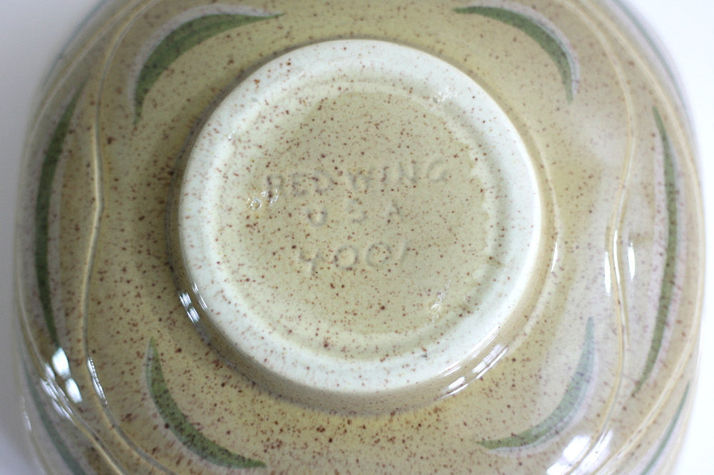 SOLD - Mid Century Modern Red Wing Pottery Bowl - Sgraffito Line by Charles Murphy