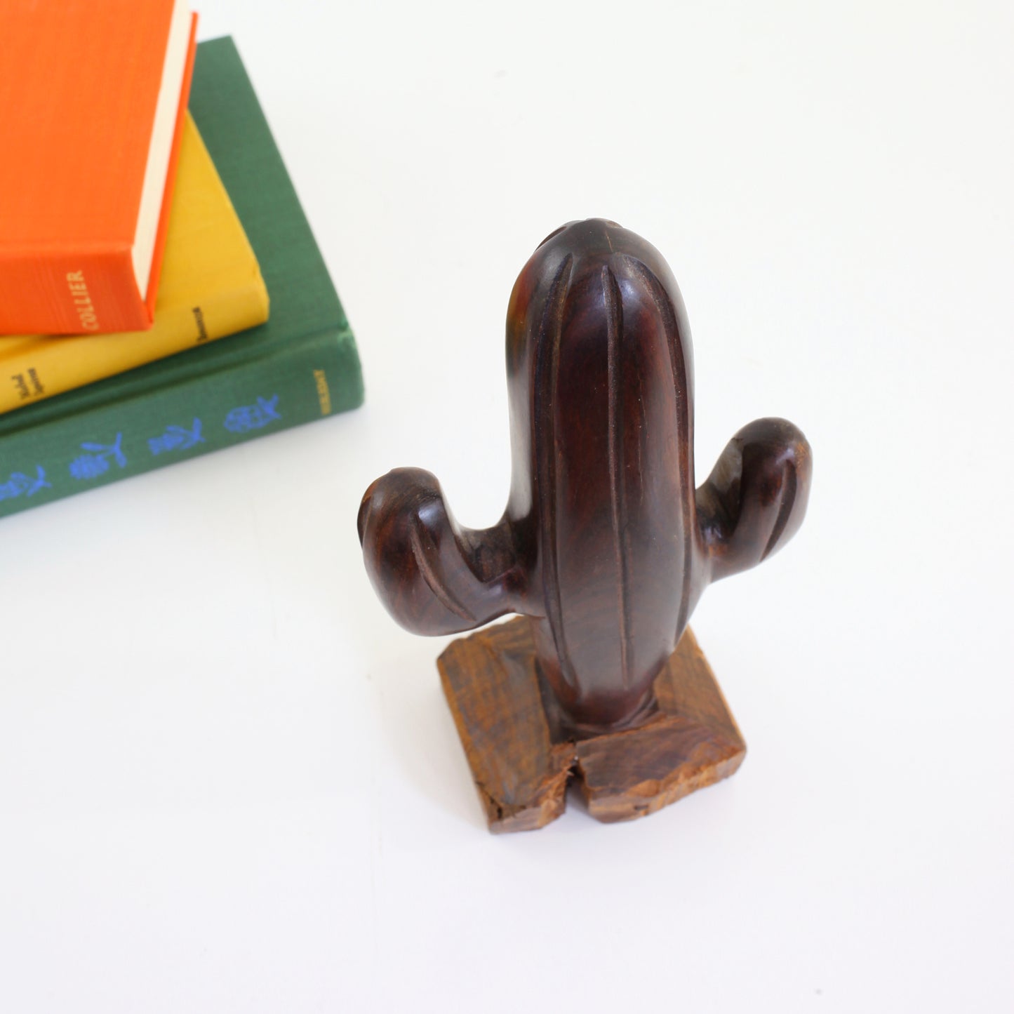 SOLD - Vintage Carved Wood Cactus