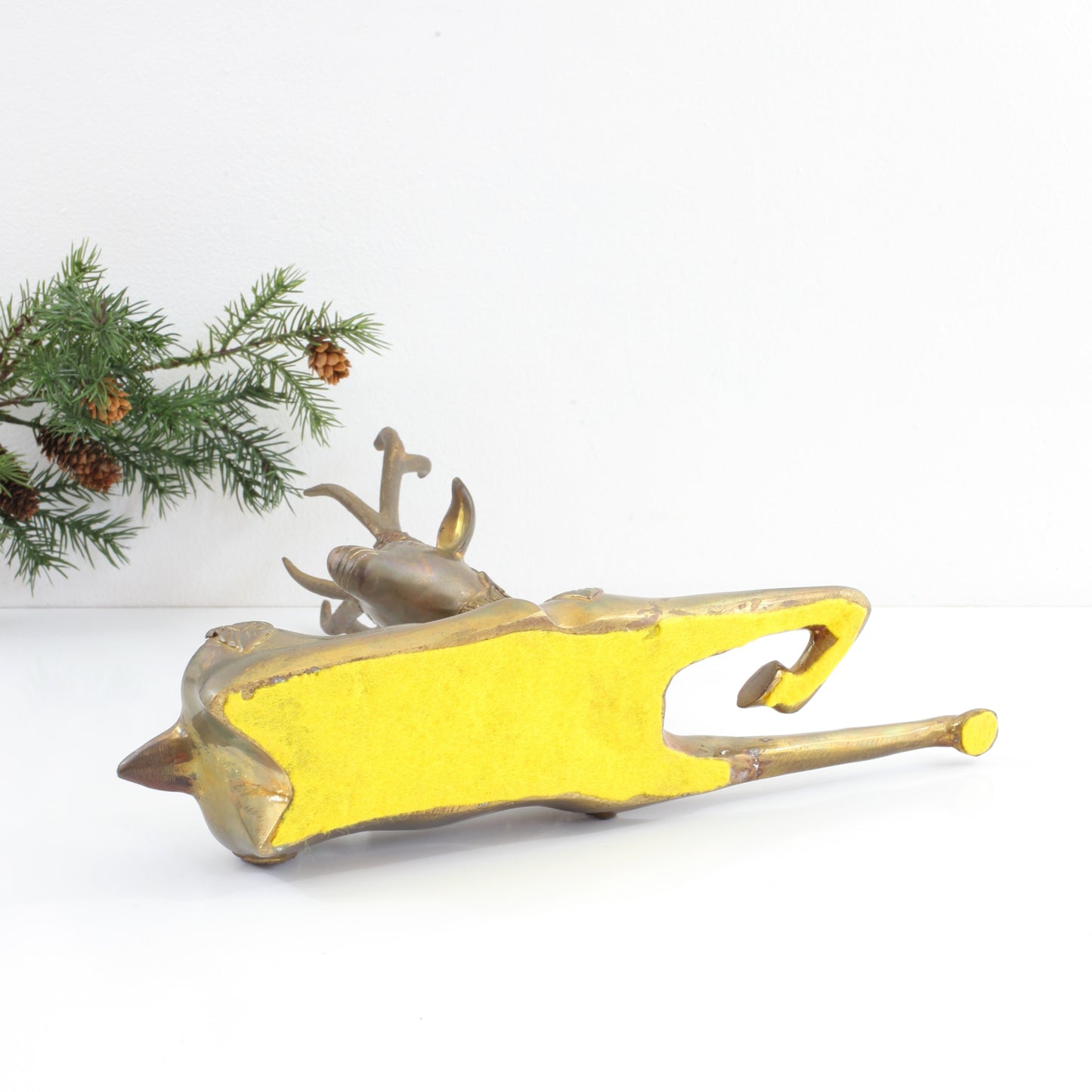 SOLD - Mid Century XL Brass Reindeer