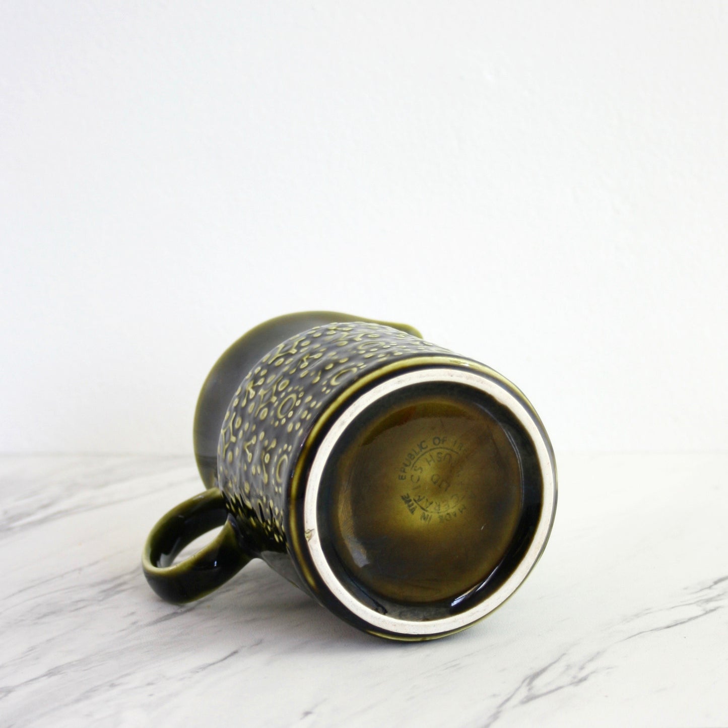 SOLD - Mid Century Celtic Ceramics Pitcher / Kilrush Pottery Connemara Creamer