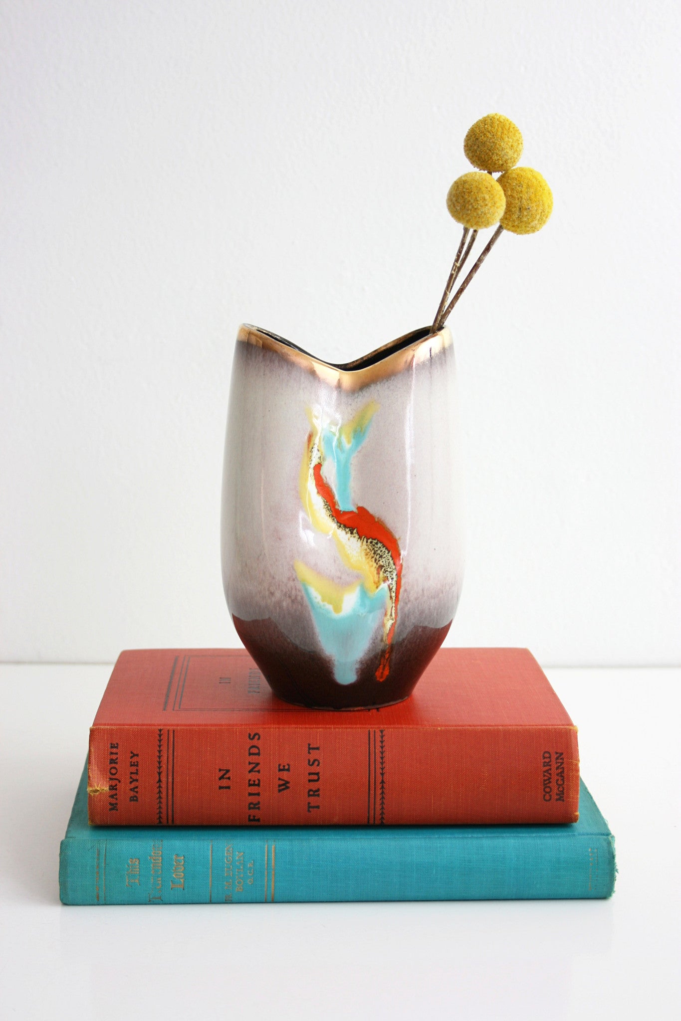 SOLD - Mid Century German Fat Lava Pottery Vase by Jasba Keramik