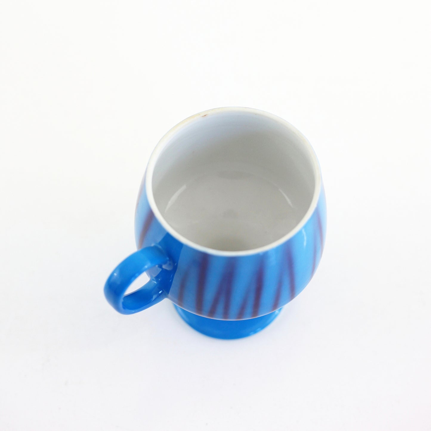 SOLD - Mid Century Modern Turquoise Pedestal Mug