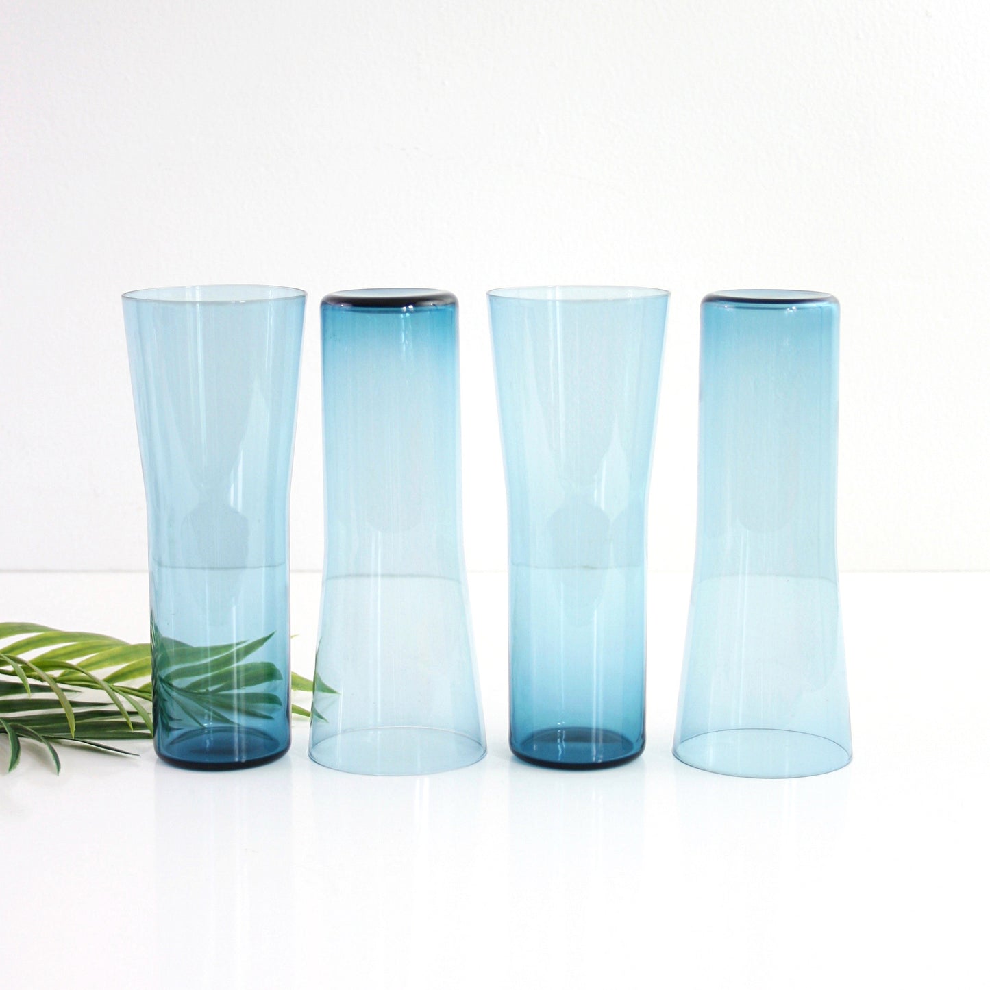 SOLD - Mid Century Hourglass Tumblers Inspired by Kaj Franck for Nuutajarvi