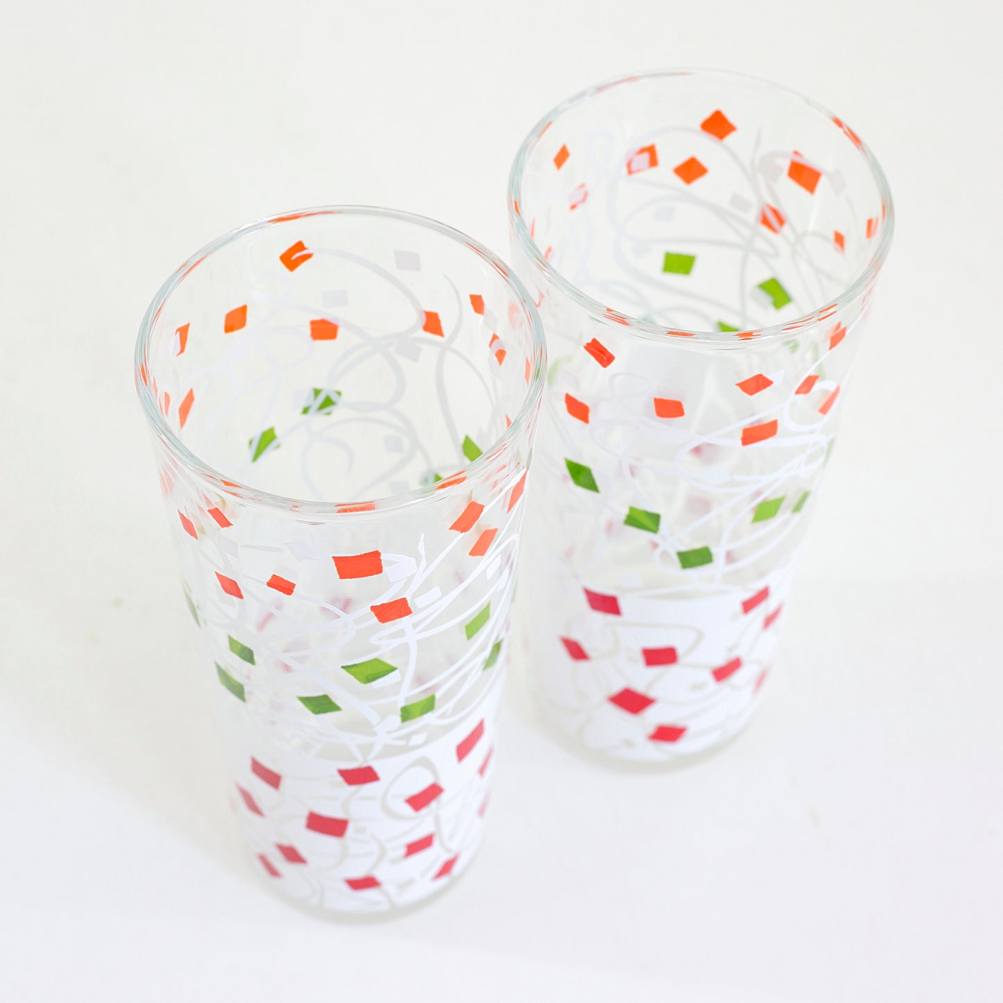 SOLD - Mid Century Modern Confetti Glasses