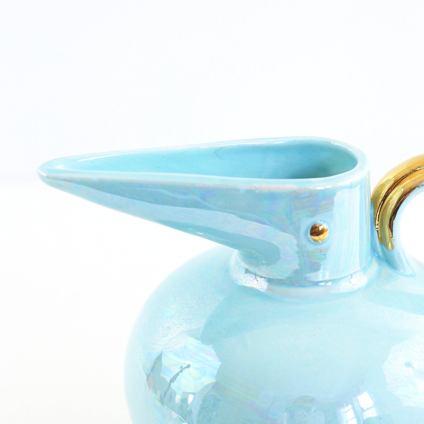 SOLD - Mid Century Modern Lusterware Bird Pitcher