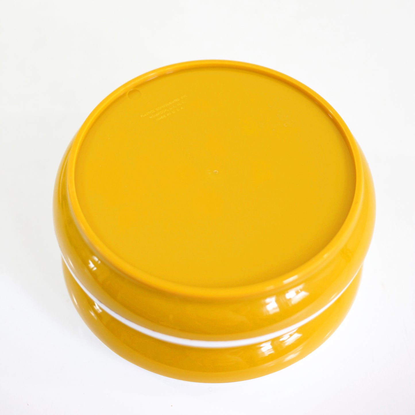 SOLD - Mid Century Modern Mustard Stacking Canister Set by Plastics Consolidated Inc.