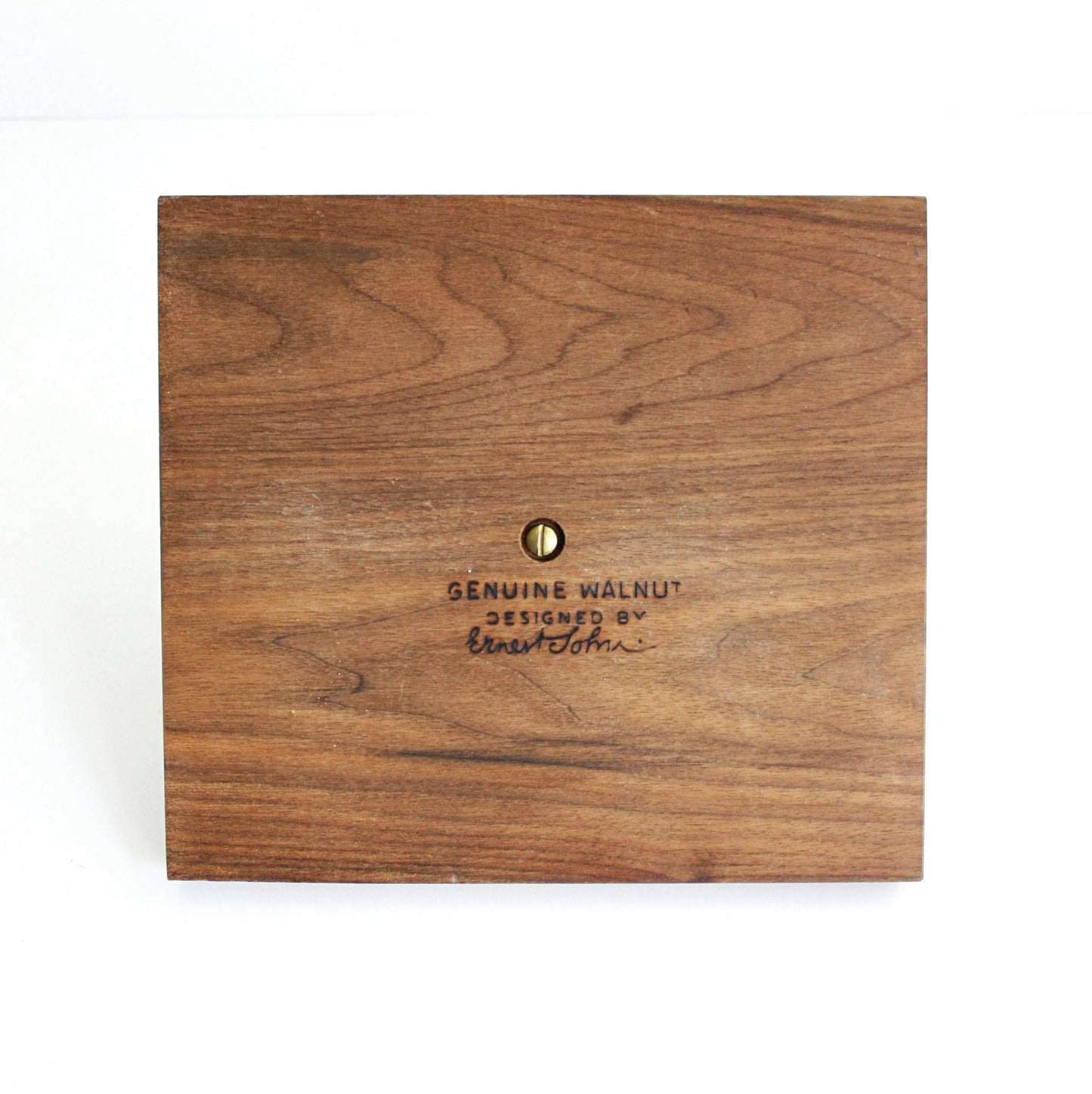 SOLD - Mid Century Modern Wood and Enameled Copper Serving Tray by Ernest John