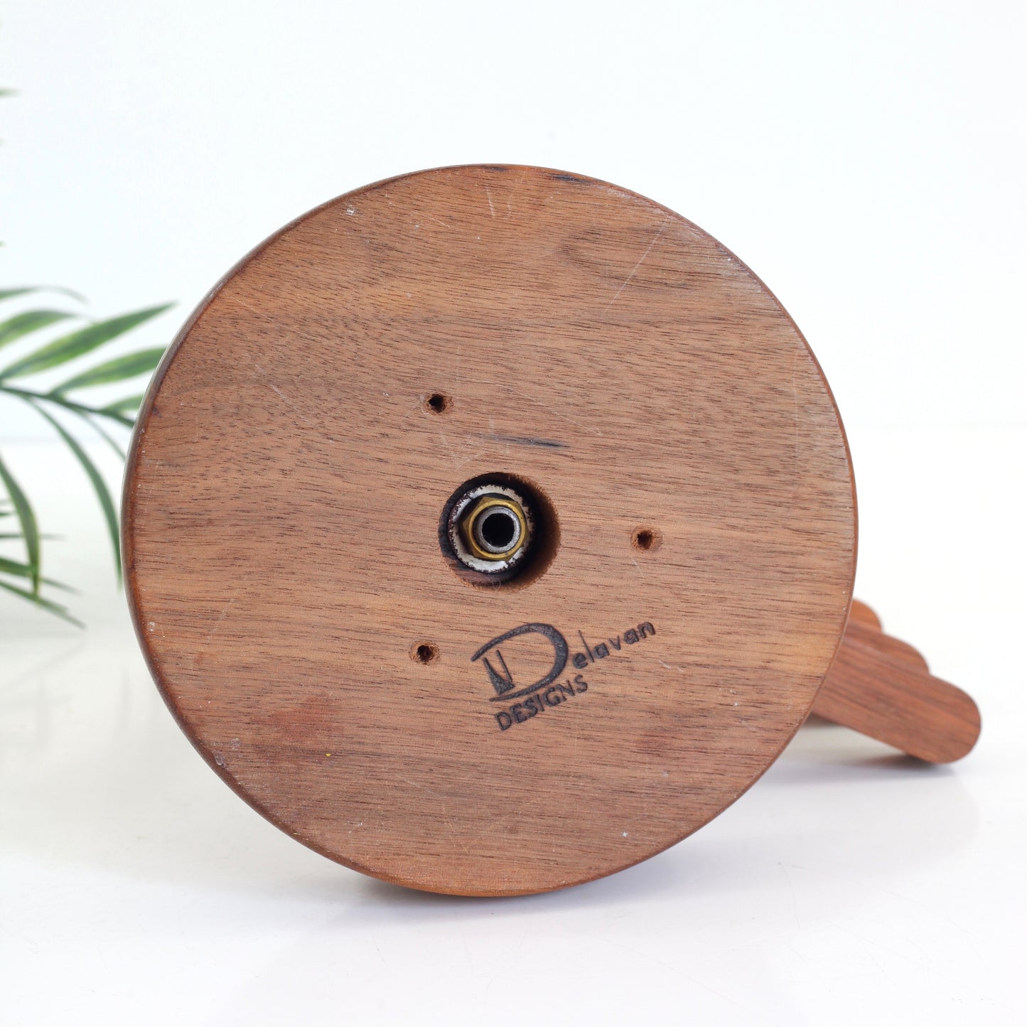 SOLD - Danish Modern Teak Wood Delavan Designs Tiered Candle Holder