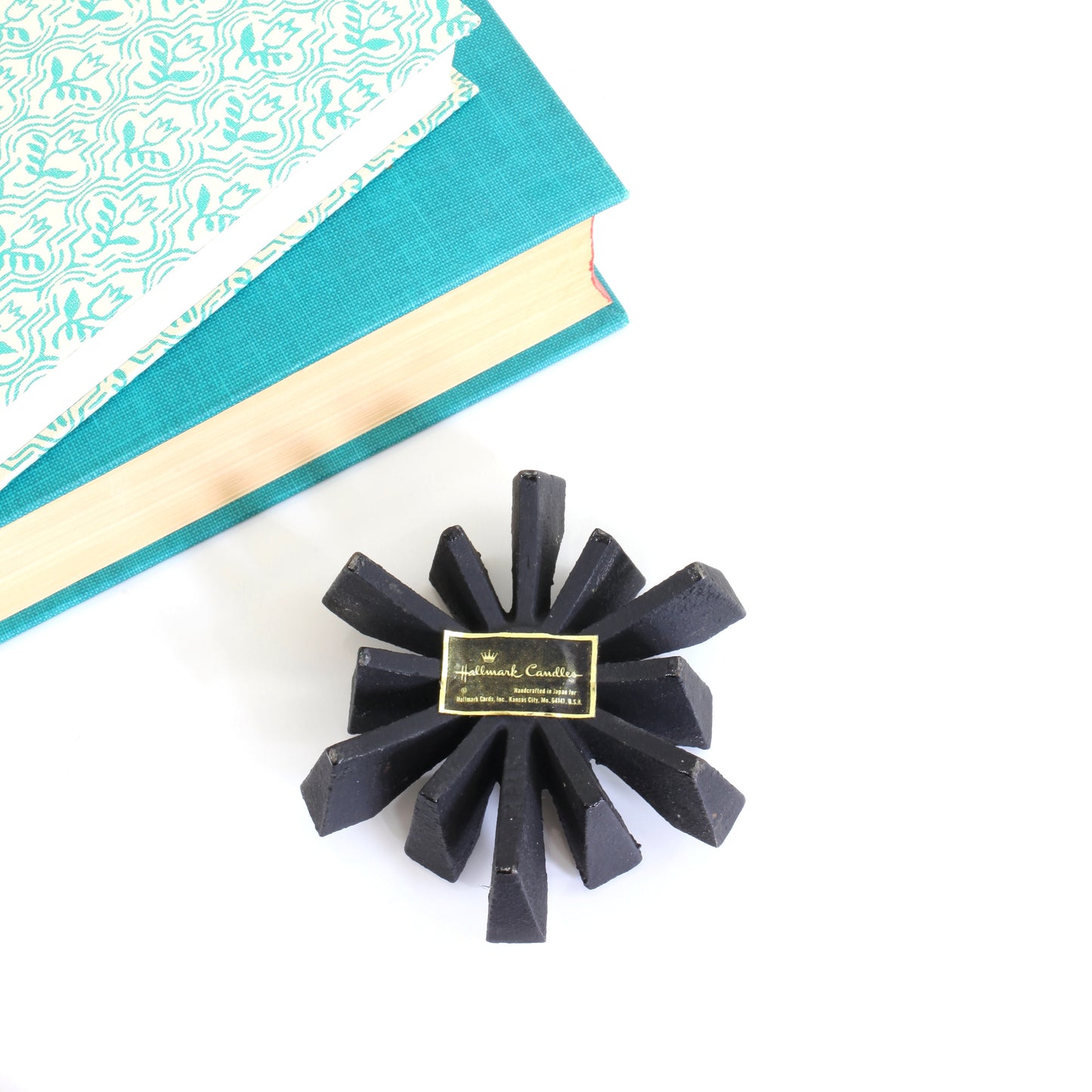 SOLD - Mid Century Modern Cast Iron Starburst Candle Holder