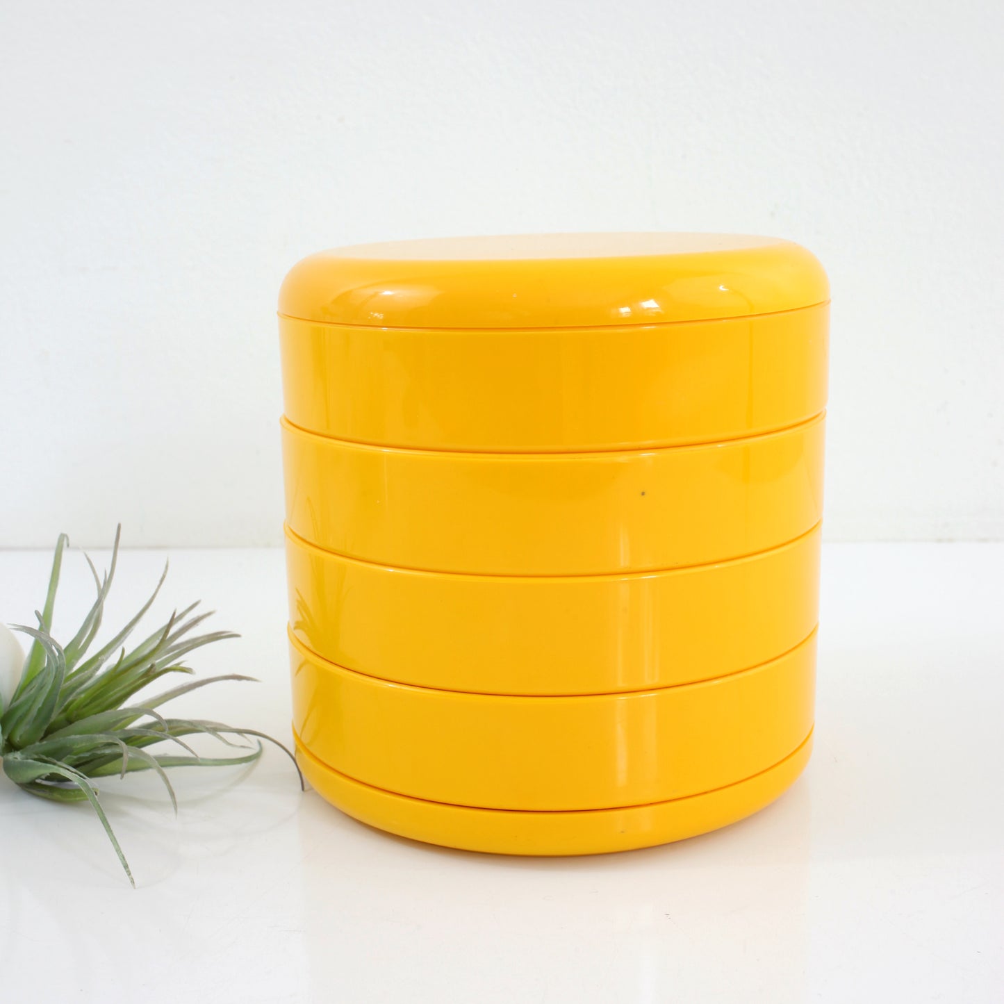 SOLD - Mid Century Mod InterDesign Yellow Swivel Desktop Organizer