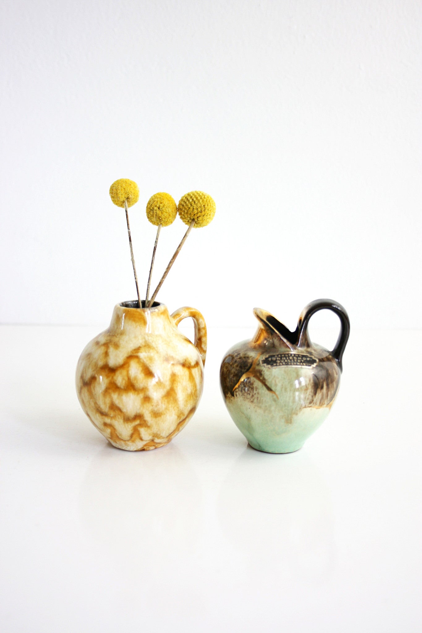 SOLD - Mid Century Modern Carstens Tonnieshof Bud Vase / Small West German Pottery Pitcher