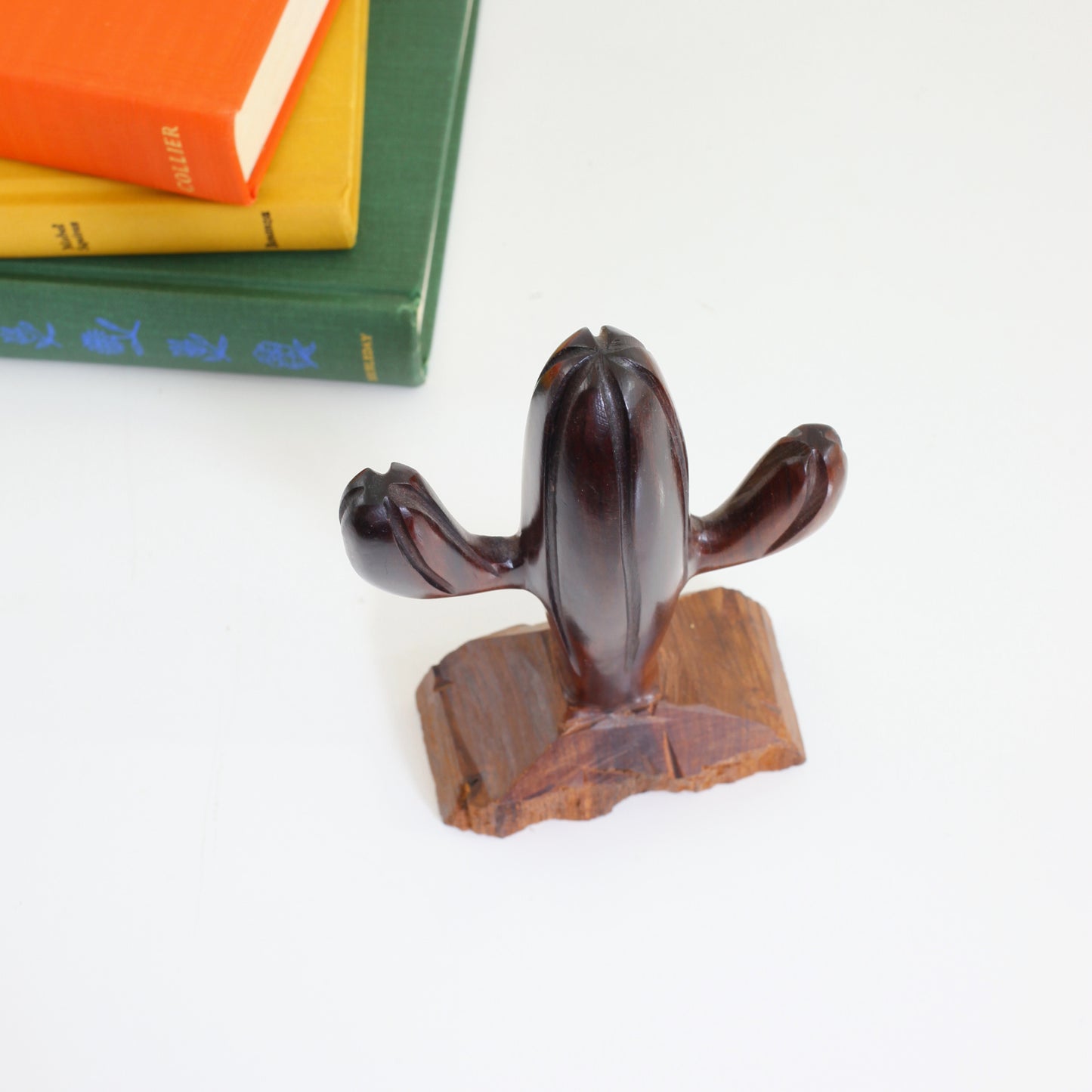 SOLD - Vintage Carved Wood Cactus