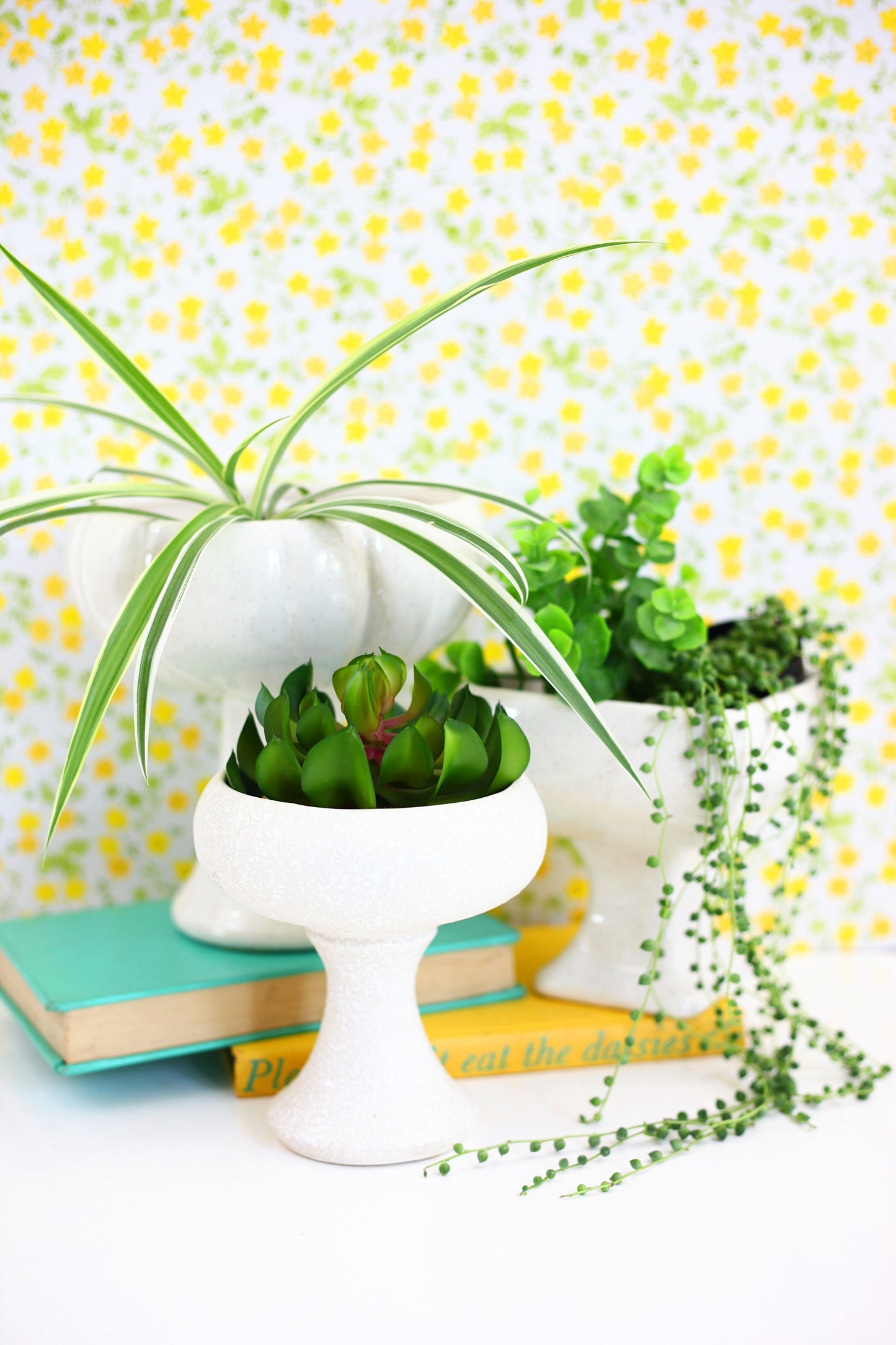 SOLD - Mid Century McCoy Floraline Round Pedestal Planter