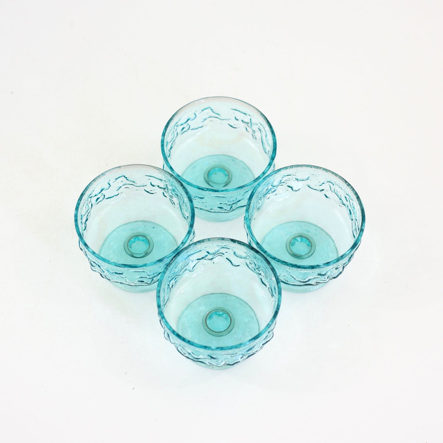 SOLD - Mid Century Aqua Lido Sherbet Dishes by Anchor Hocking