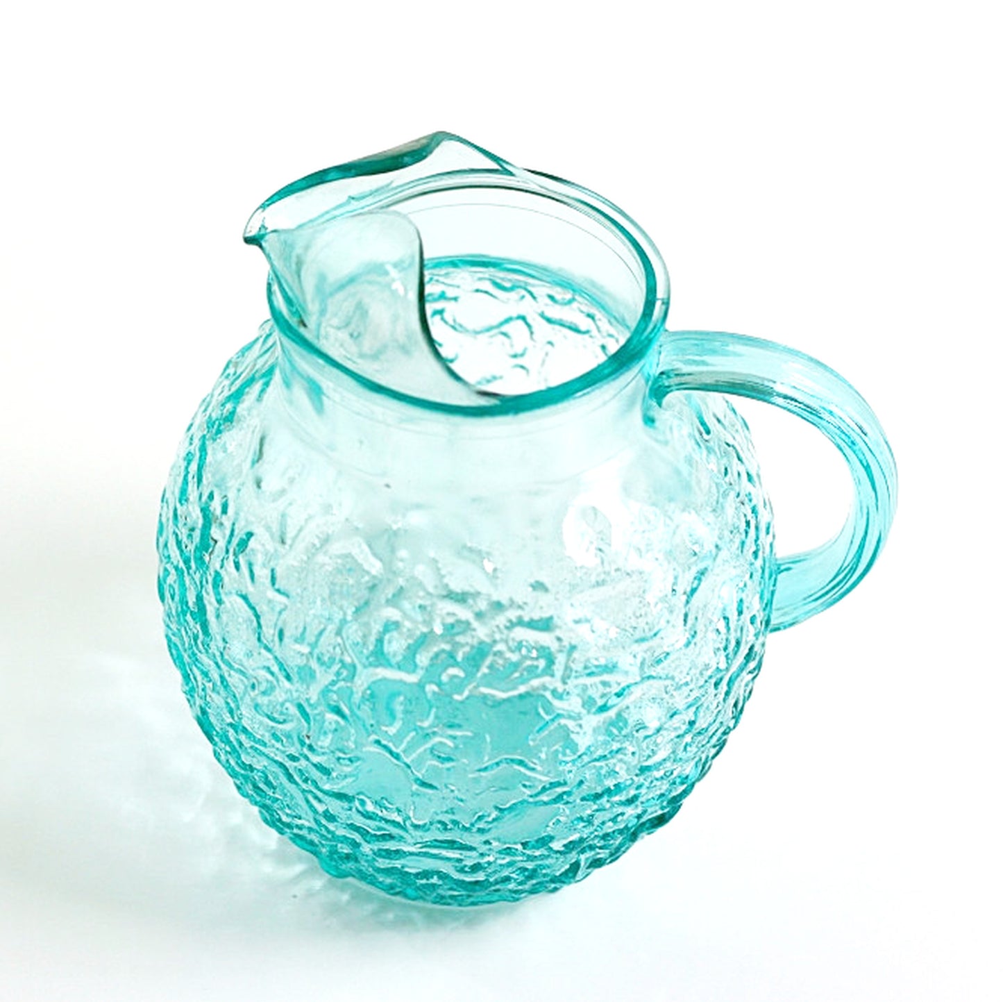 SOLD - Vintage Aqua Blue Glass Pitcher / Mid Century Anchor Hocking Lido Pitcher