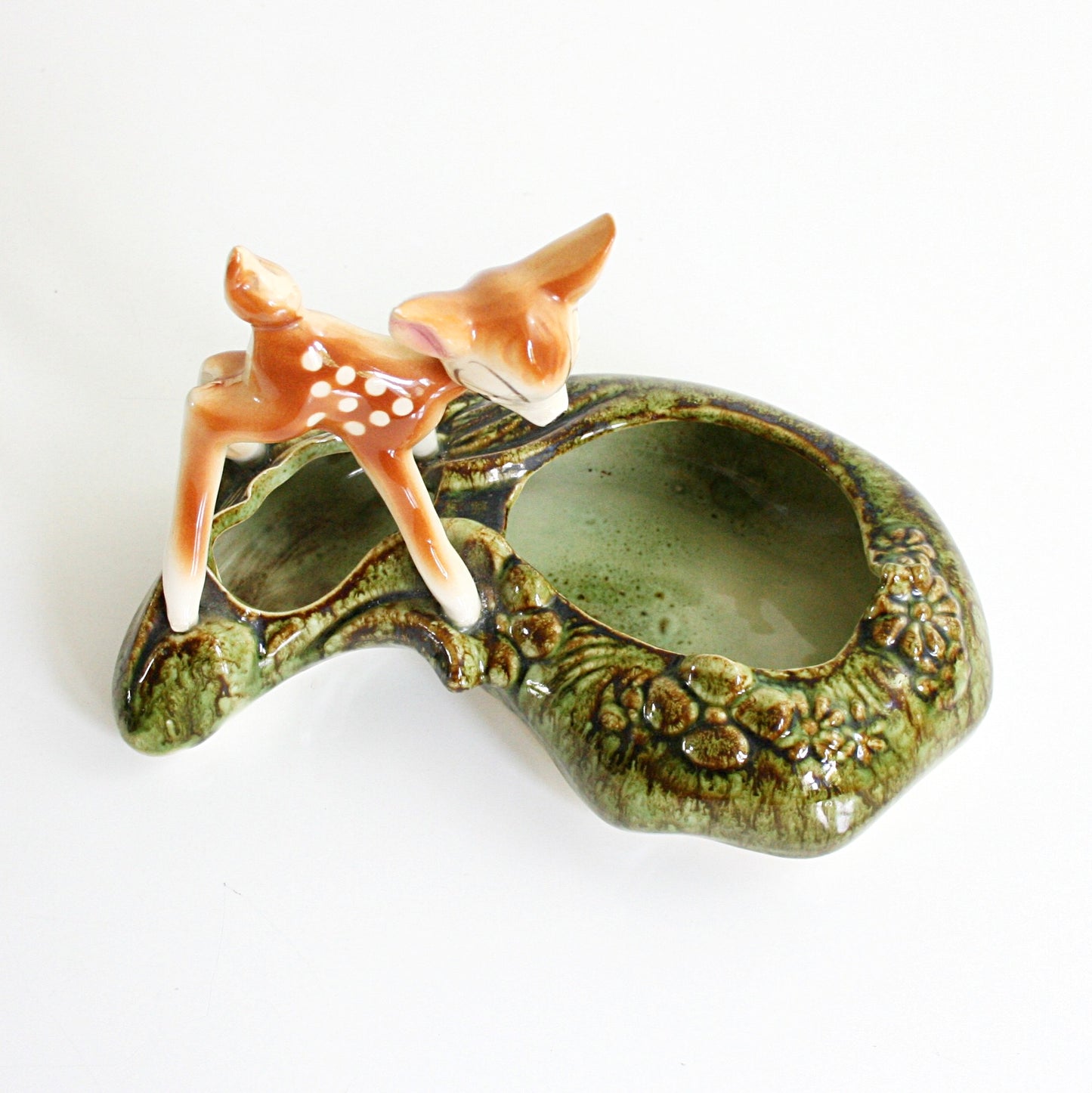 SOLD - Vintage 1950s Walt Disney Bambi Planter / Mid Century Ceramic Deer Planter