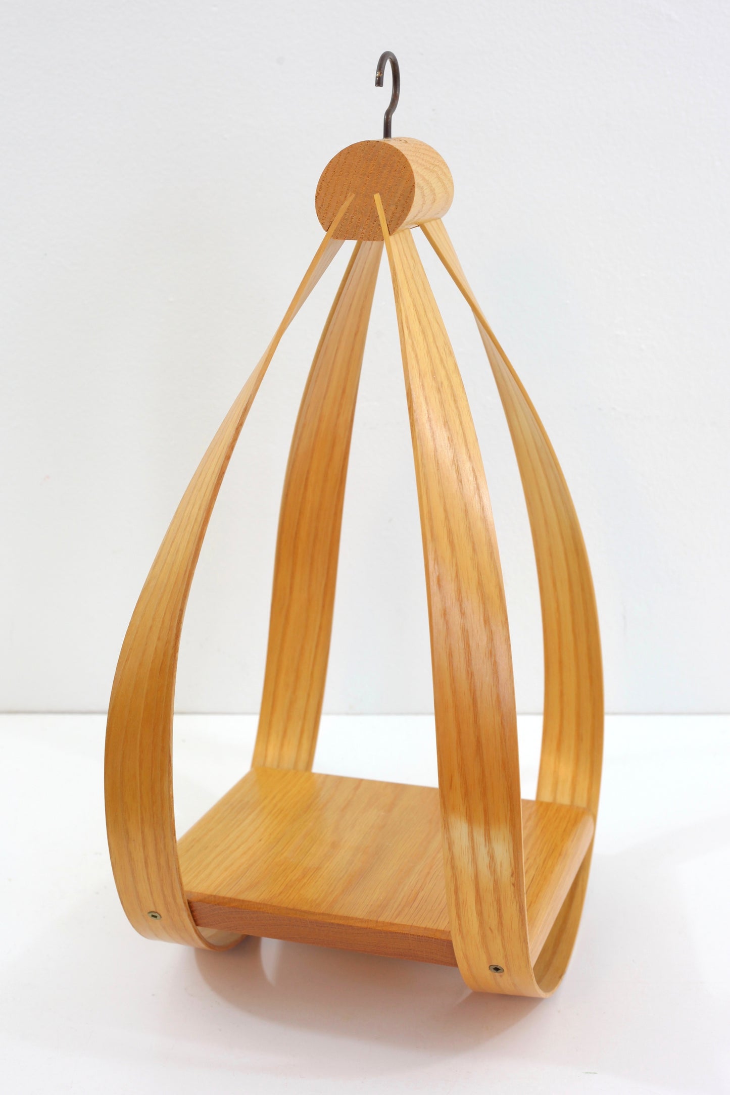 SOLD - Vintage Bentwood Teardrop Hanging Plant Holder