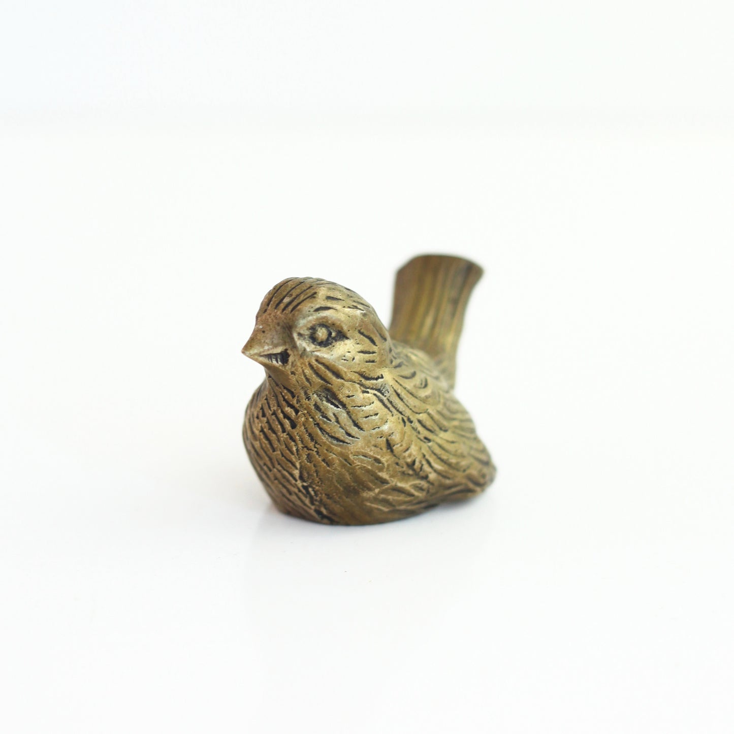SOLD - Vintage Brass Bird Figurine