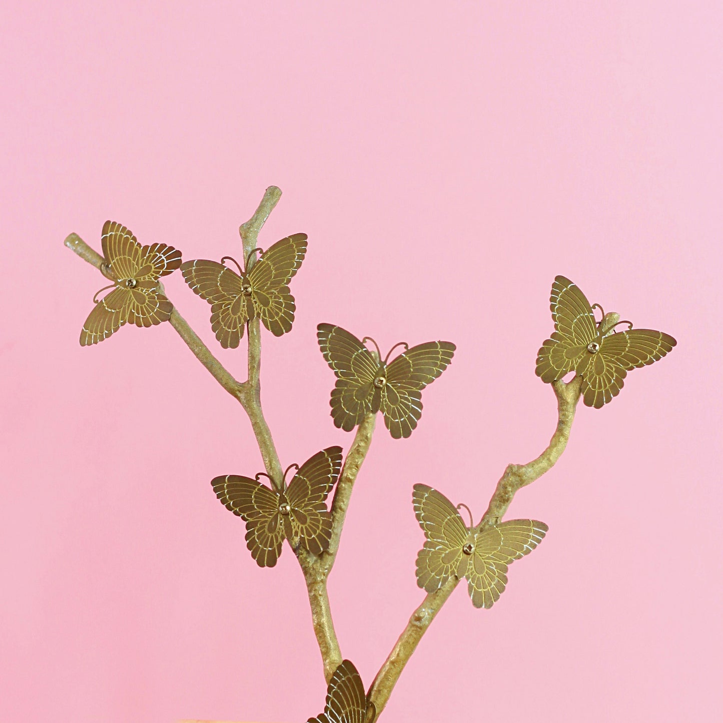SOLD - Mid Century Brass Butterflies Wall Decor