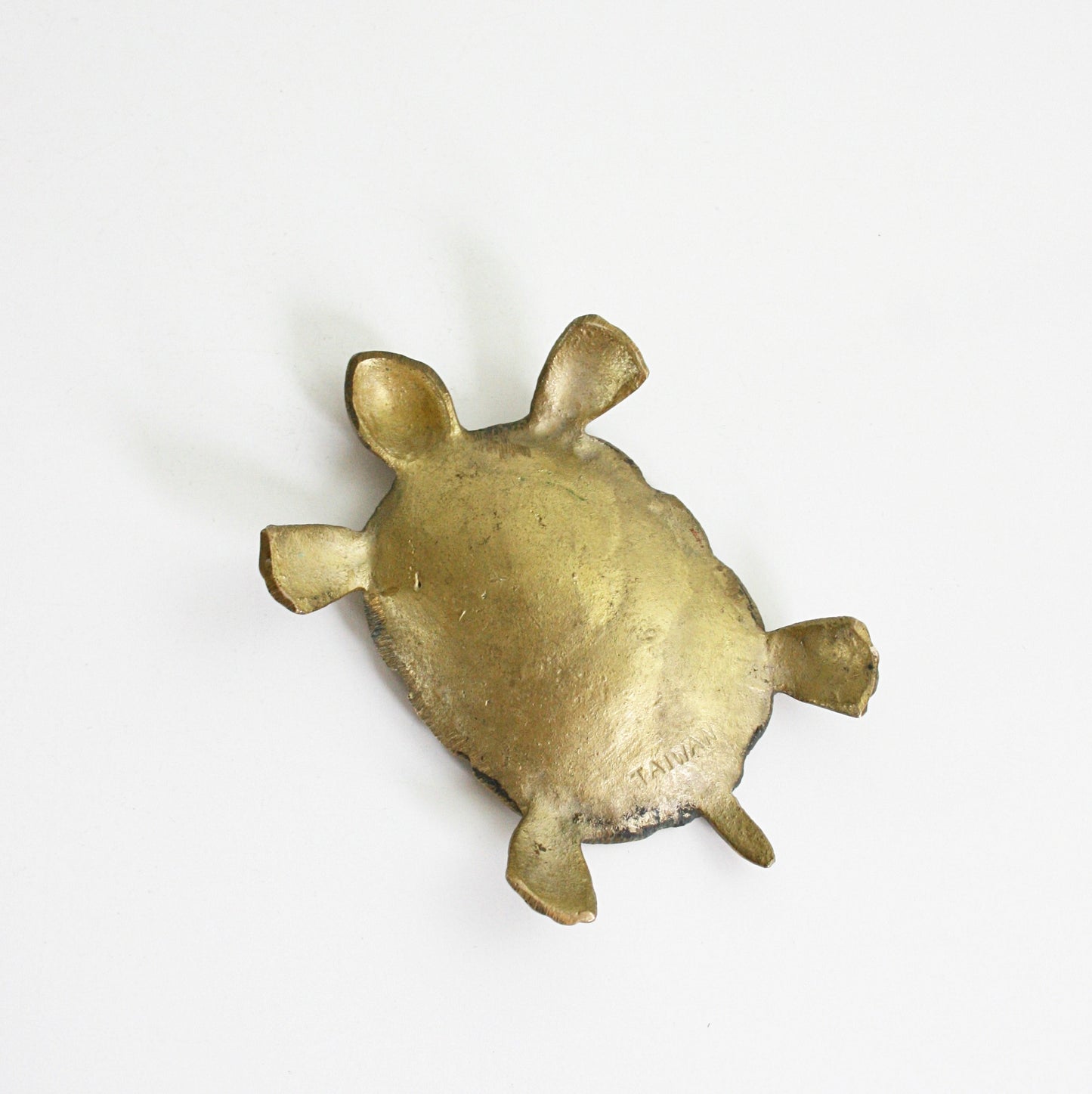SOLD - Vintage Brass Turtle Dish / Mid Century Tortoise Trinket Dish