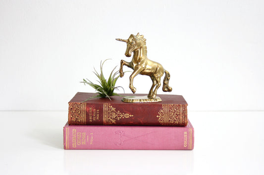 SOLD - Vintage Brass Unicorn / Mid Century Unicorn Figurine