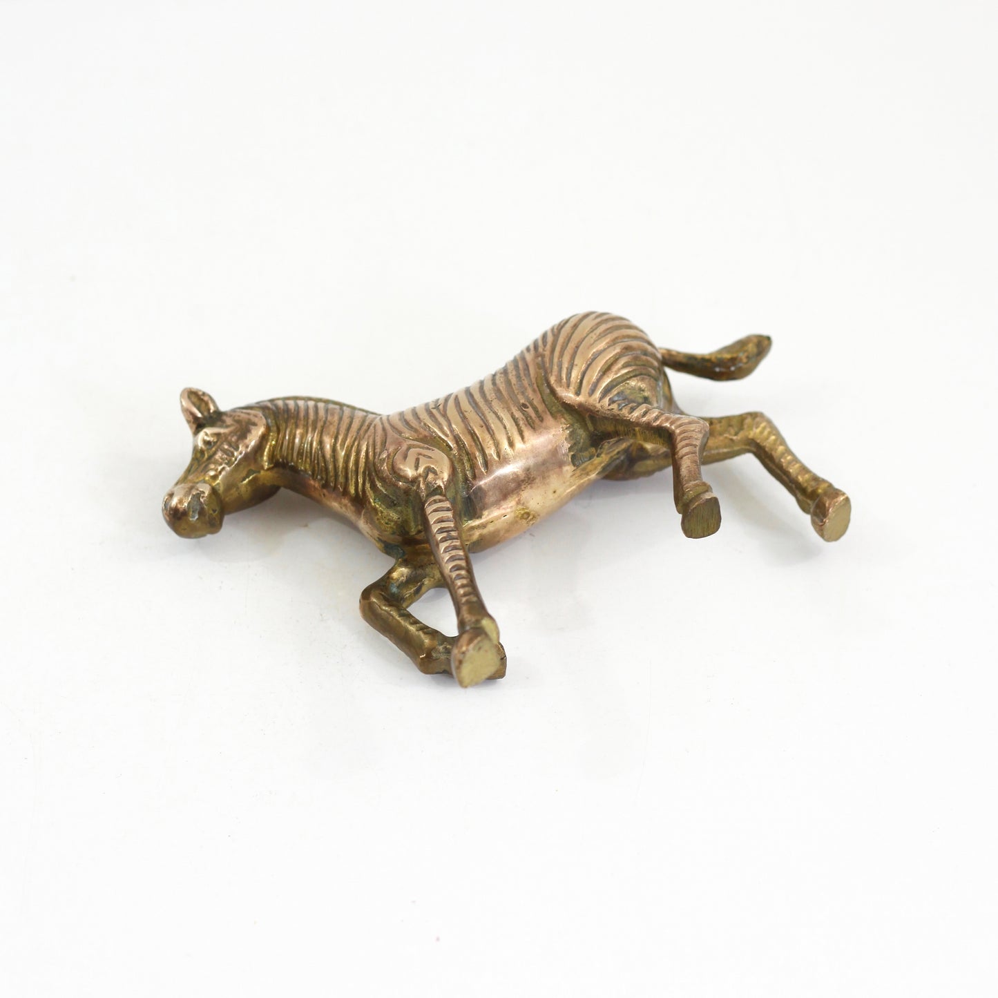 SOLD - Rare Vintage Solid Brass Zebra