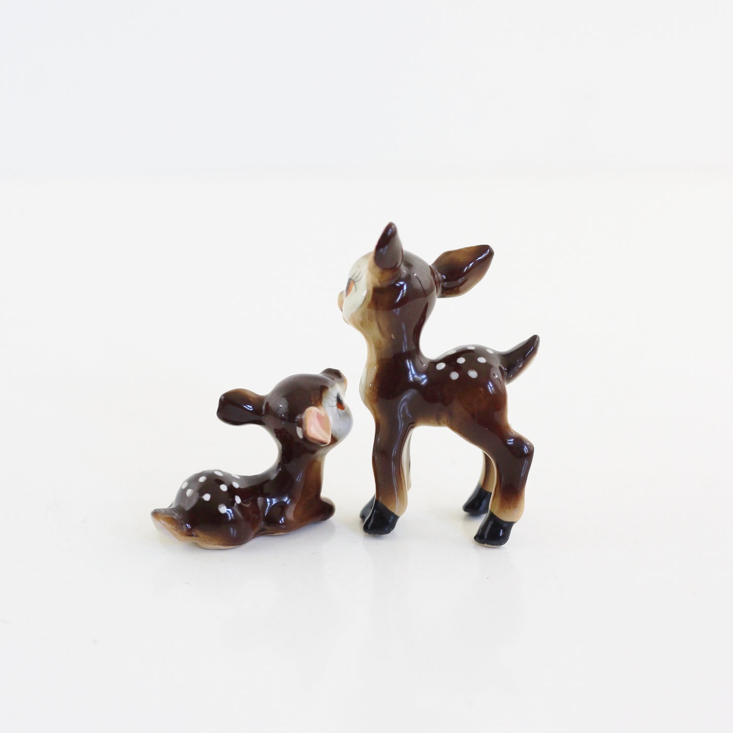 SOLD - Vintage Ceramic Fawn Figurines