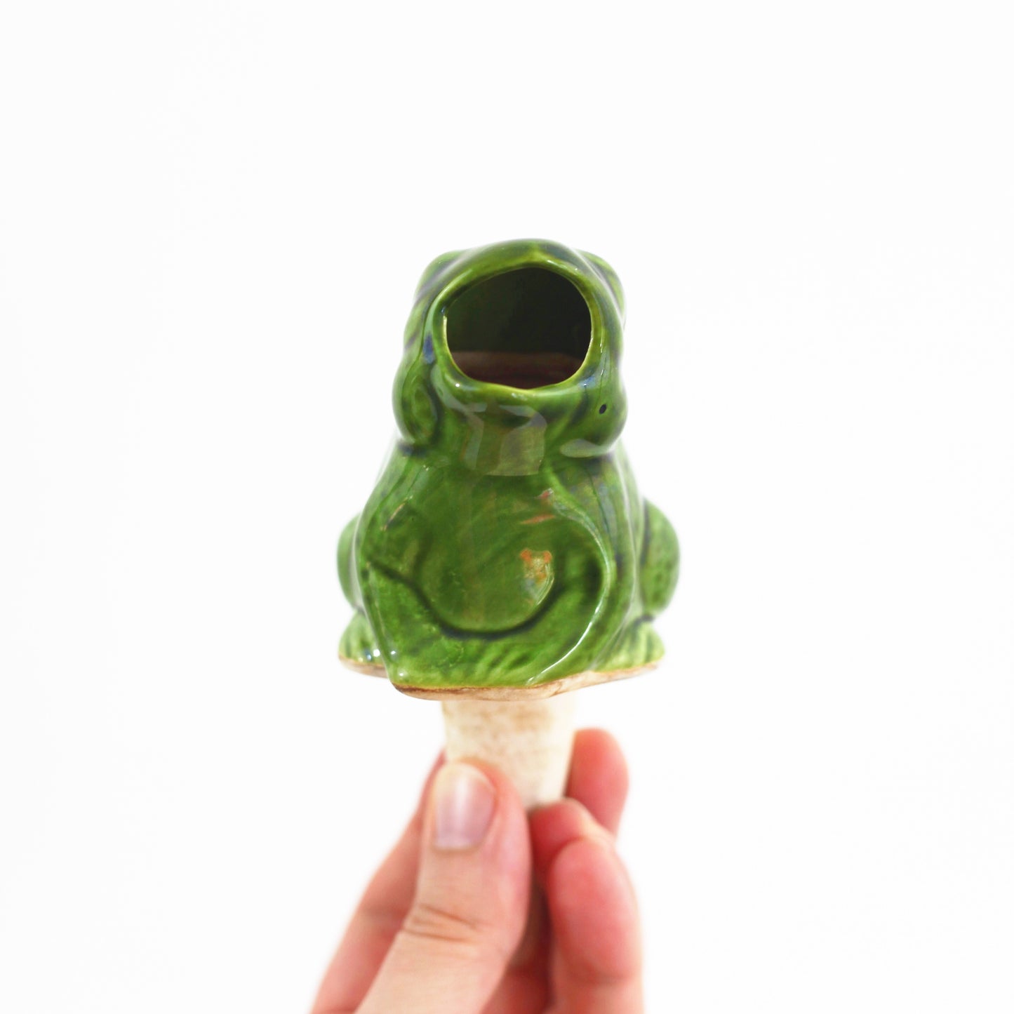 SOLD - Vintage Ceramic Frog Plant Watering Spike