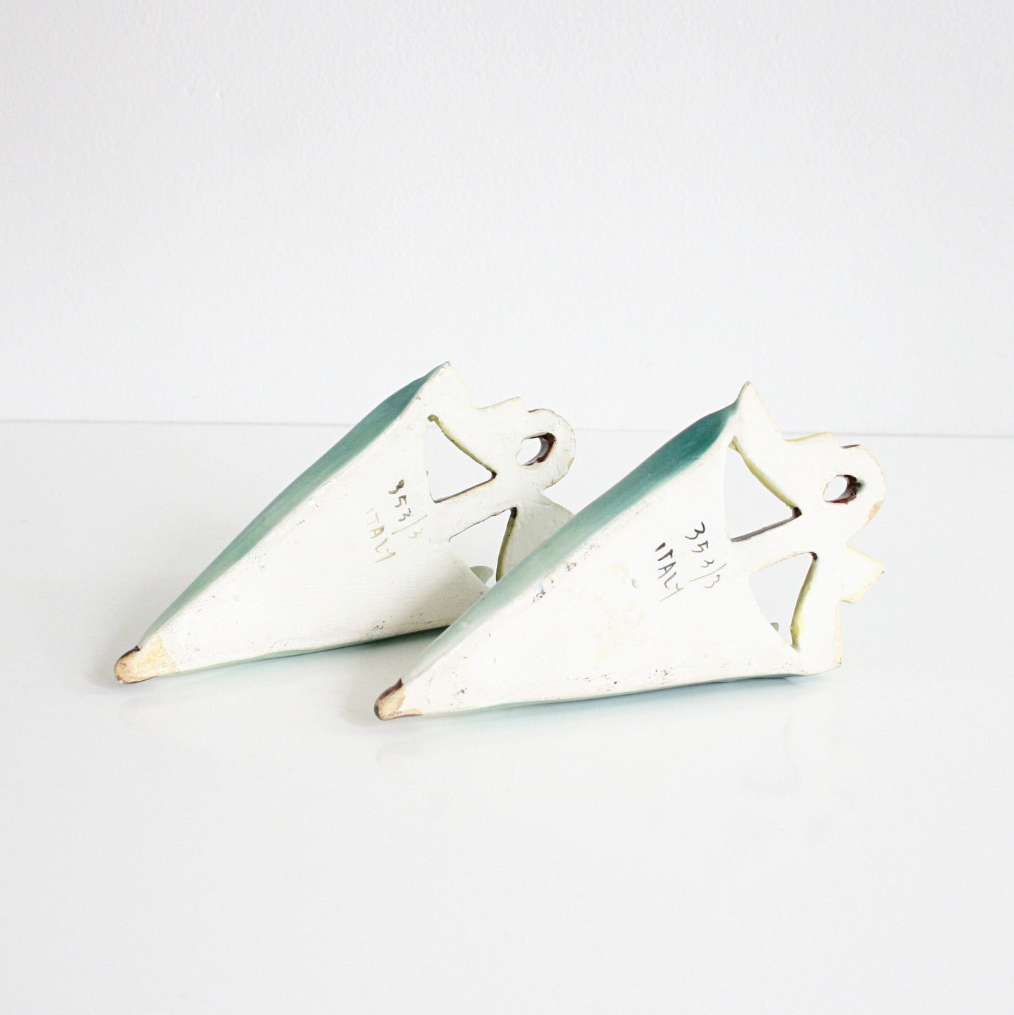 SOLD - Vintage Pastel Umbrella Wall Pockets from Italy