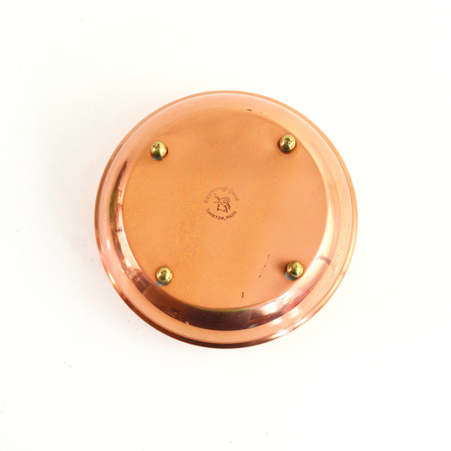 SOLD - Vintage Footed Copper Bowl by Coppercraft Guild