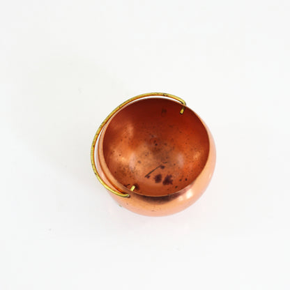 SOLD - Vintage Copper Footed Planter by Coppercraft Guild