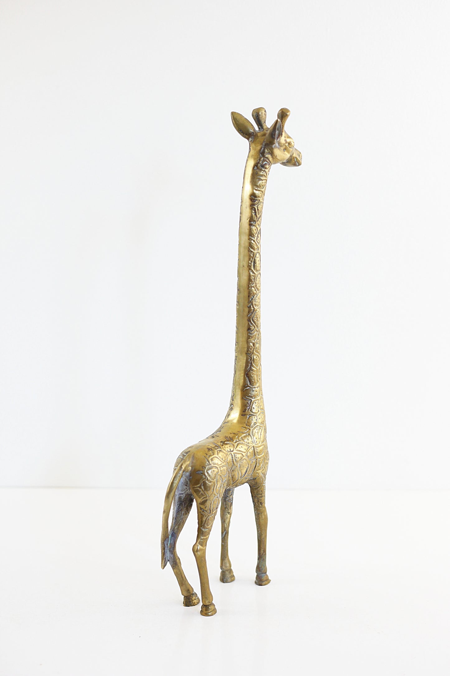 SOLD - Mid Century Large Brass Giraffe Statue