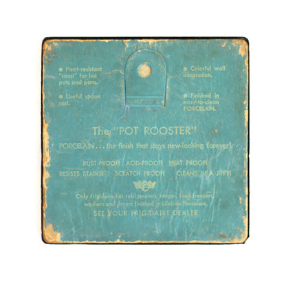 SOLD - 1950s Frigidaire 'Pot Rooster' Enamel Trivets