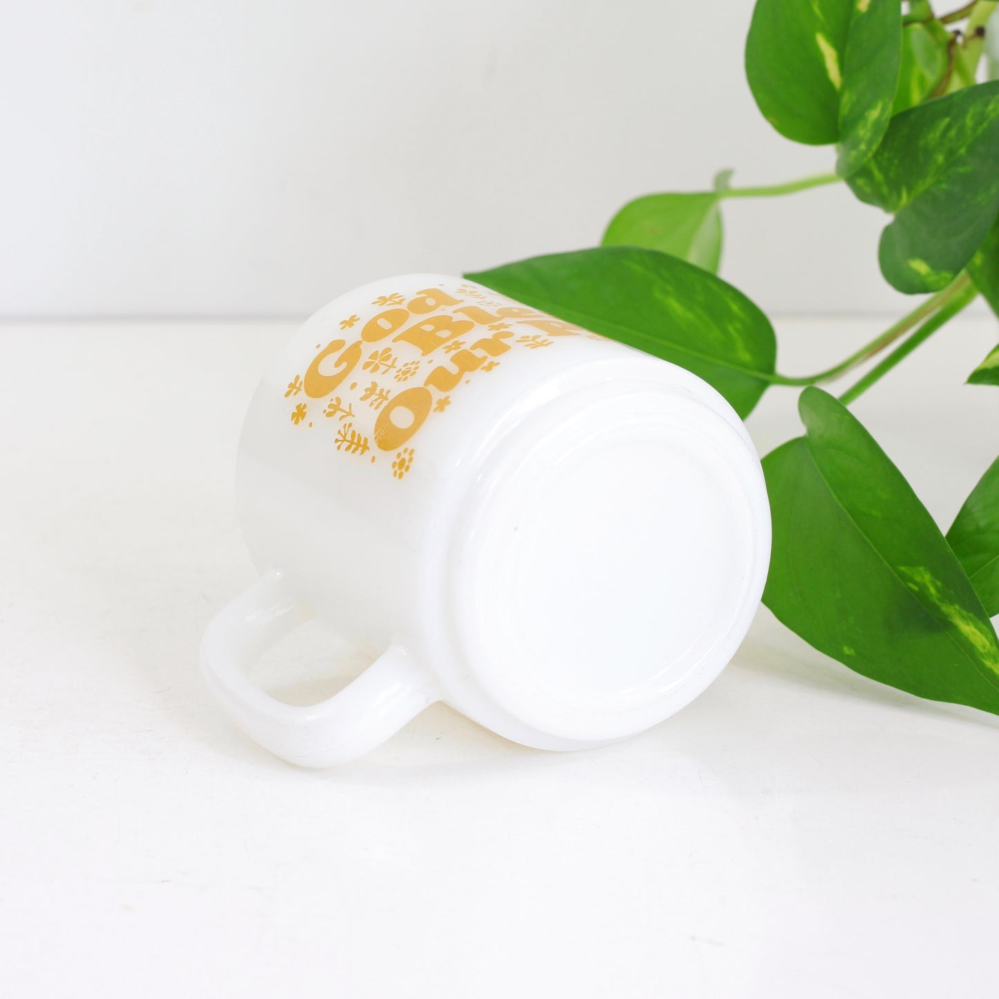 SOLD - Vintage 'God Bless Our Pad' Milk Glass Mug