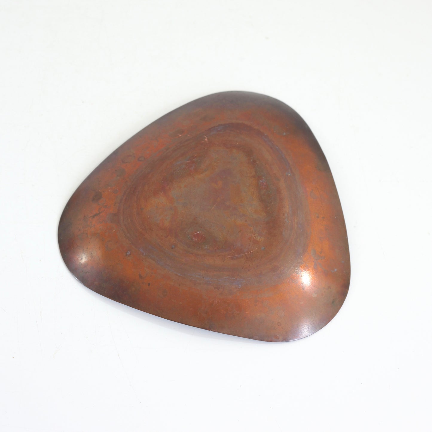 SOLD - Mid Century Modern Enameled Copper Dish