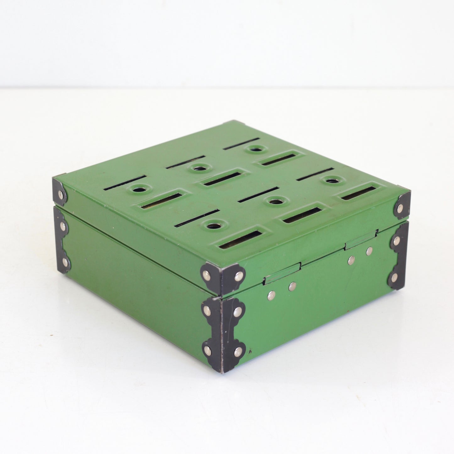 SOLD - Vintage 1950s Metal Home Budget Bank Box in Green