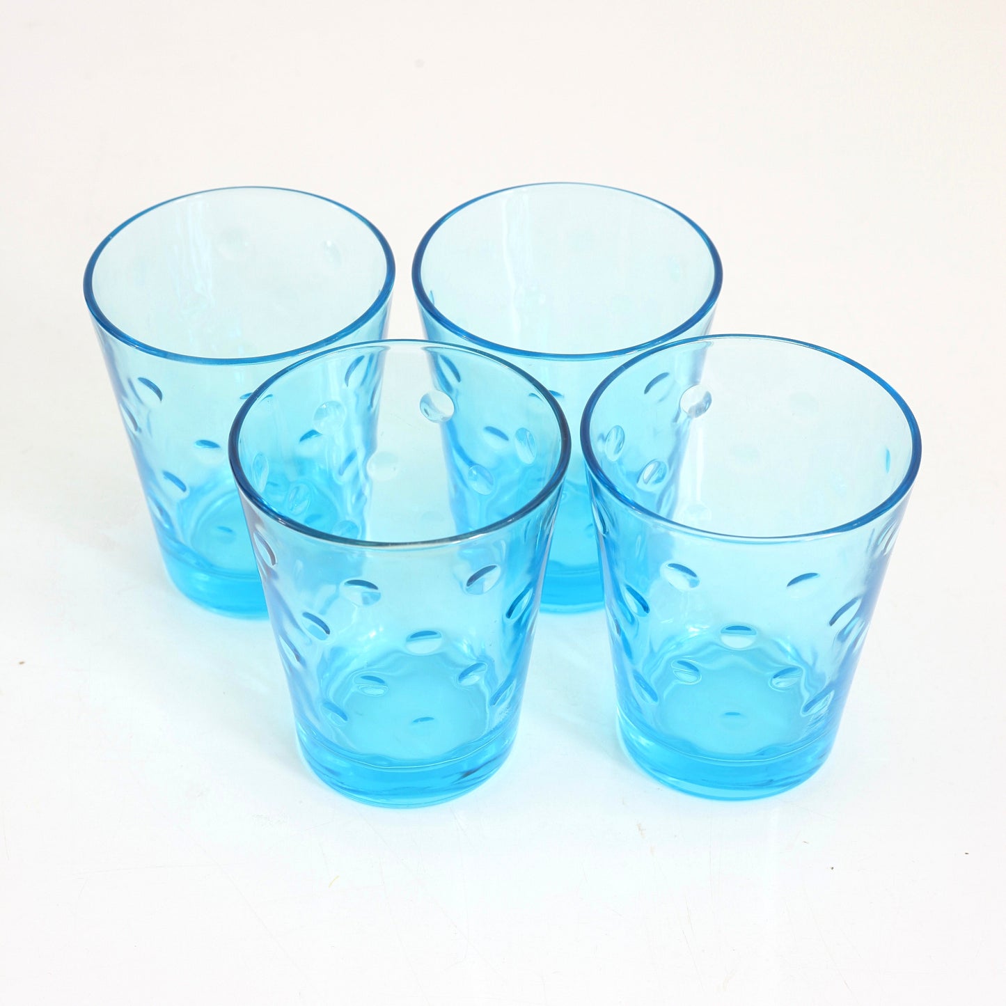 SOLD - Mid Century Capri Turquoise Polka Dot Glasses by Hazel Atlas