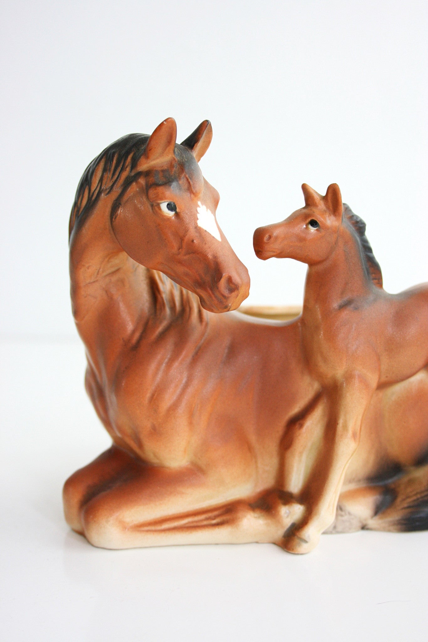 SOLD - Vintage Ceramic Horse Planter / Brinn's of Pittsburgh Figural Plant Pot