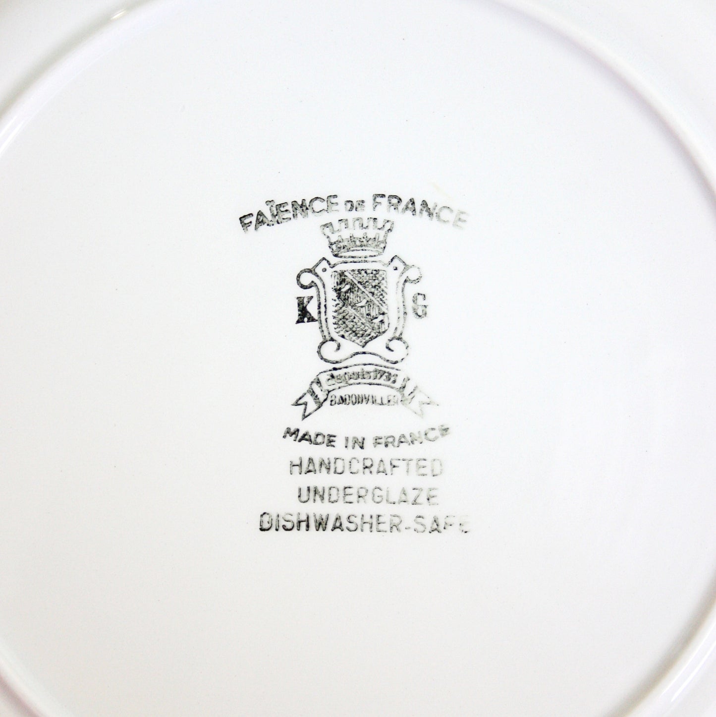 SOLD - Vintage 1950s French Dinnerware Set / K & G Badonviller Faience de France Lunéville