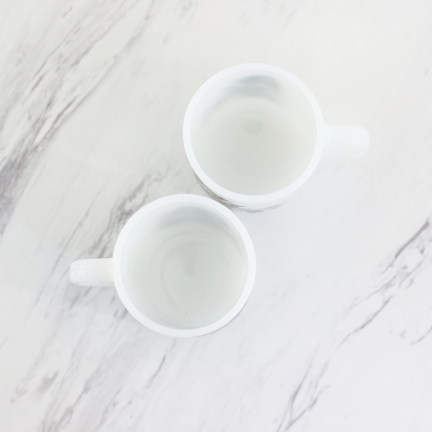 SOLD - Vintage Glasbake Milk Glass Cat Mugs