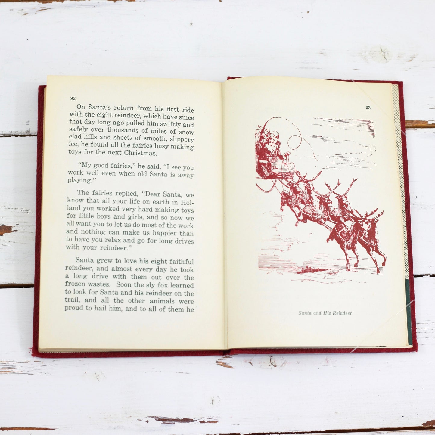 SOLD - Vintage 1942 Christmas Book / Santa Claus in Santa Land by Dr. Harold W. Trott