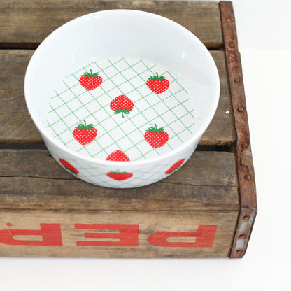SOLD - Vintage Strawberry Soufflé Dish