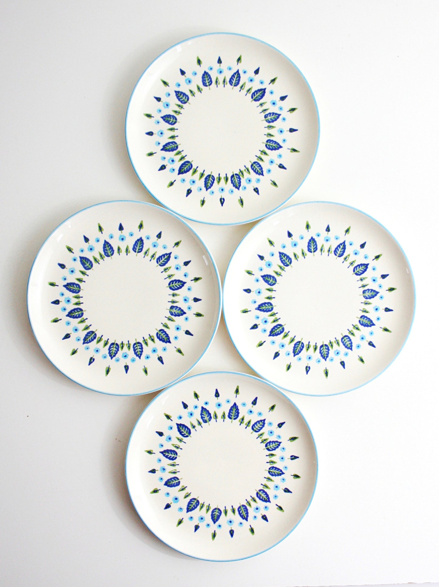 SOLD - Vintage Swiss Alpine Lunch Plates / Mid Century Swiss Chalet Plates