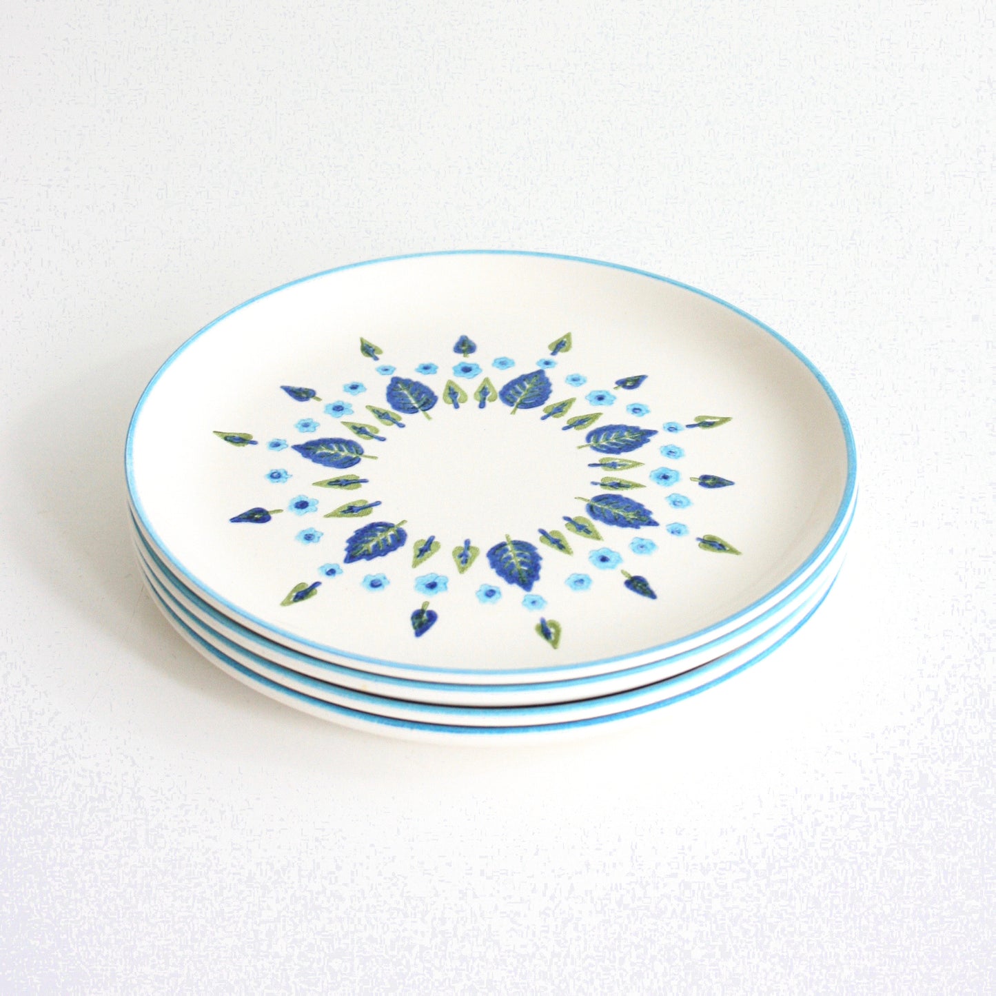 SOLD - Mid Century Swiss Alpine Bread and Butter Plates by Marcrest / Vintage Swiss Chalet Plates