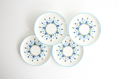 SOLD - Mid Century Swiss Alpine Bread and Butter Plates by Marcrest / Vintage Swiss Chalet Plates