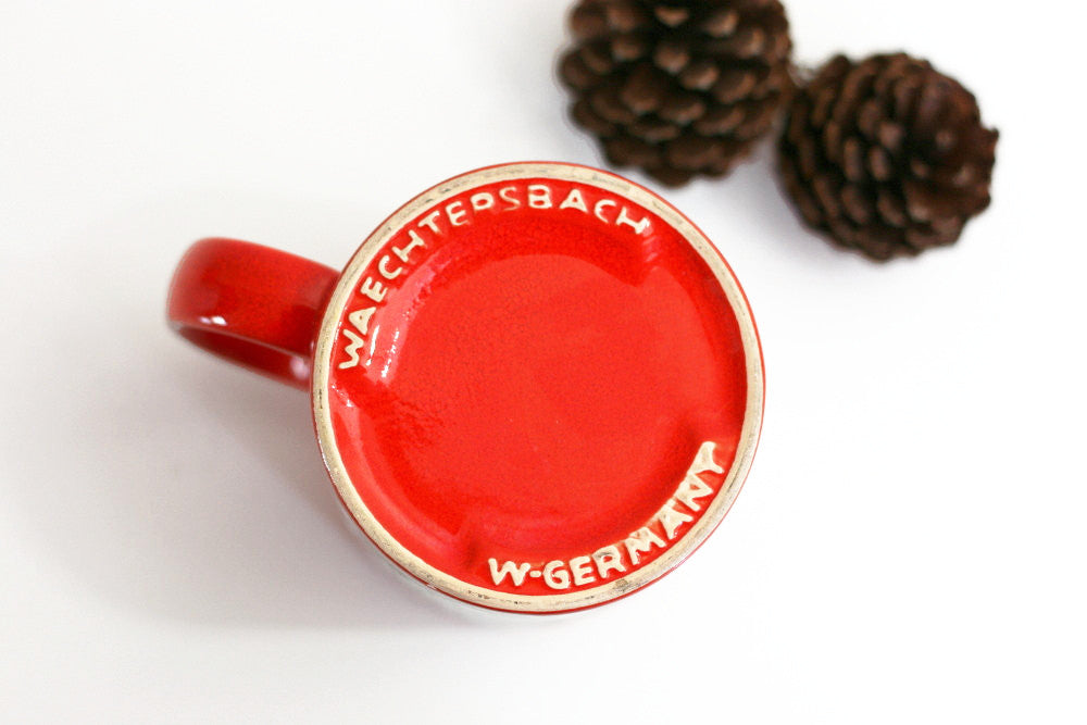 SOLD - Vintage Waechtersbach West Germany Christmas Tree Mug / Waechtersbach Christmas Mug