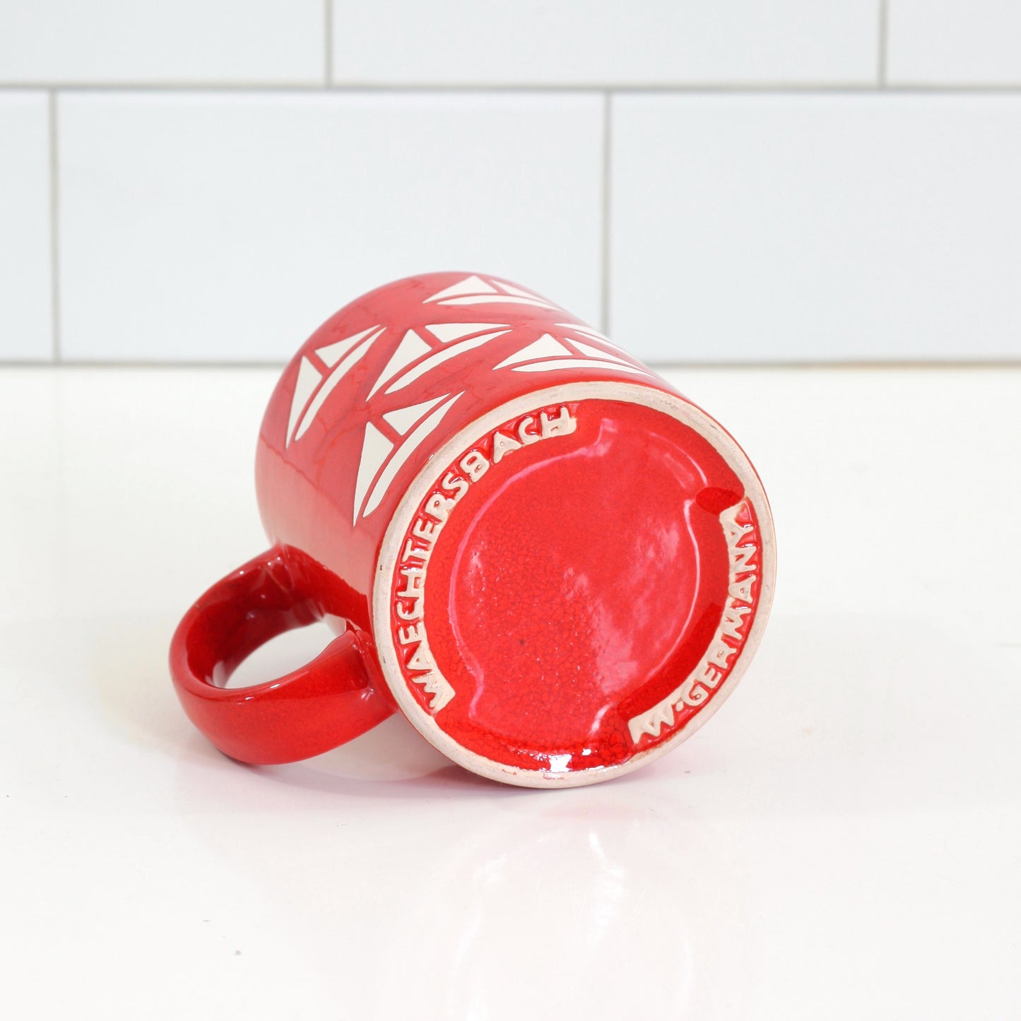 SOLD - Vintage Waechtersbach Red Sailboat Mug