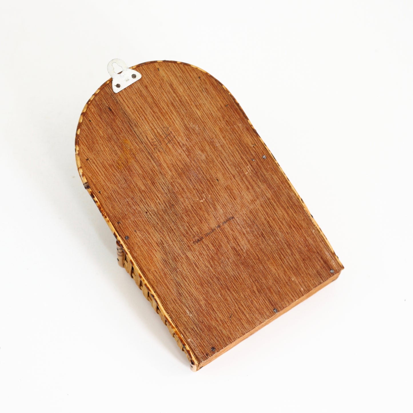 SOLD - Vintage Rattan and Wicker Wall Pocket